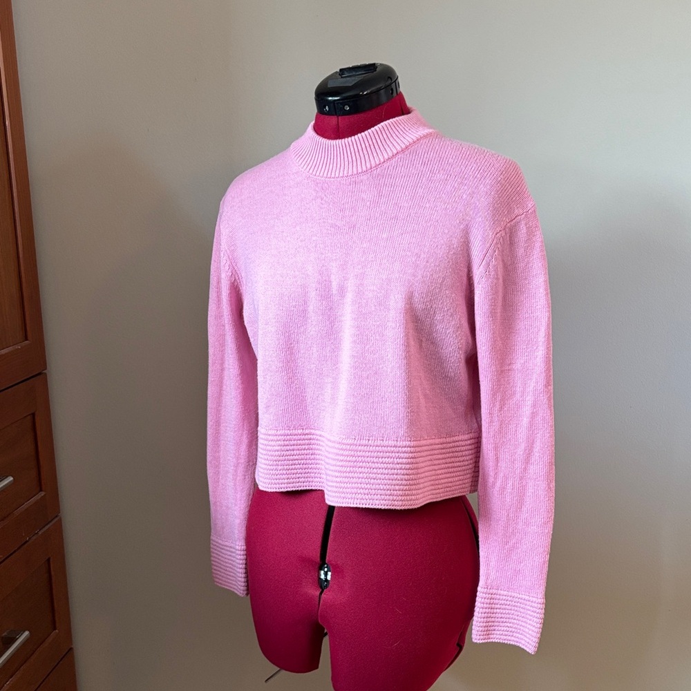 Like New 💗 Topshop Cashmere Blend Bubblegum Pink Cropped Sweater Sz 6